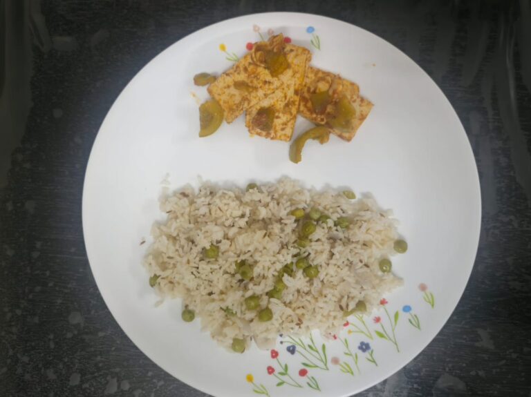 peas Pulao with tofu